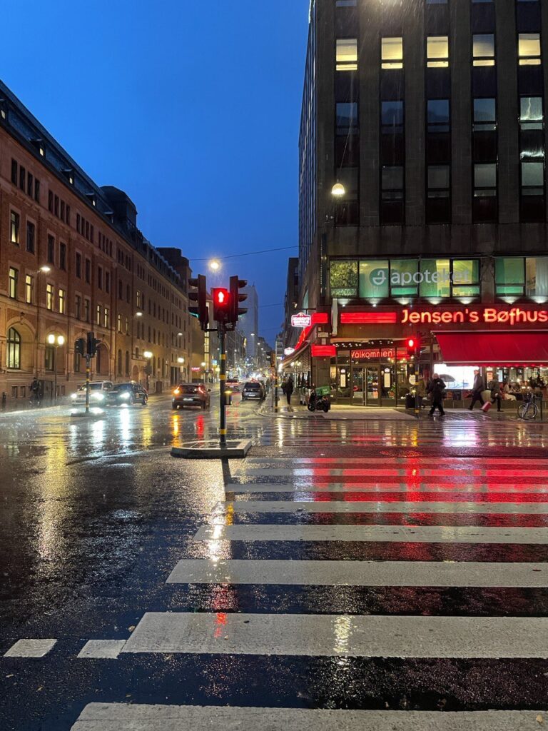 Fall Street rainy